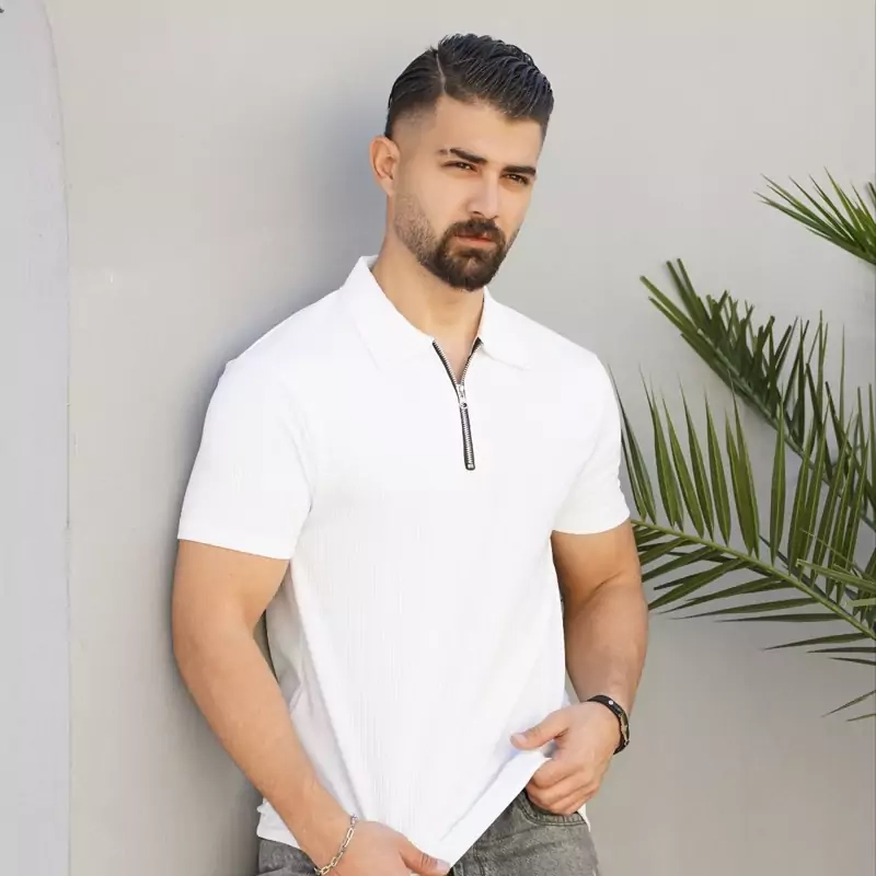 خرید تیشرت نیم زیپ مردانه