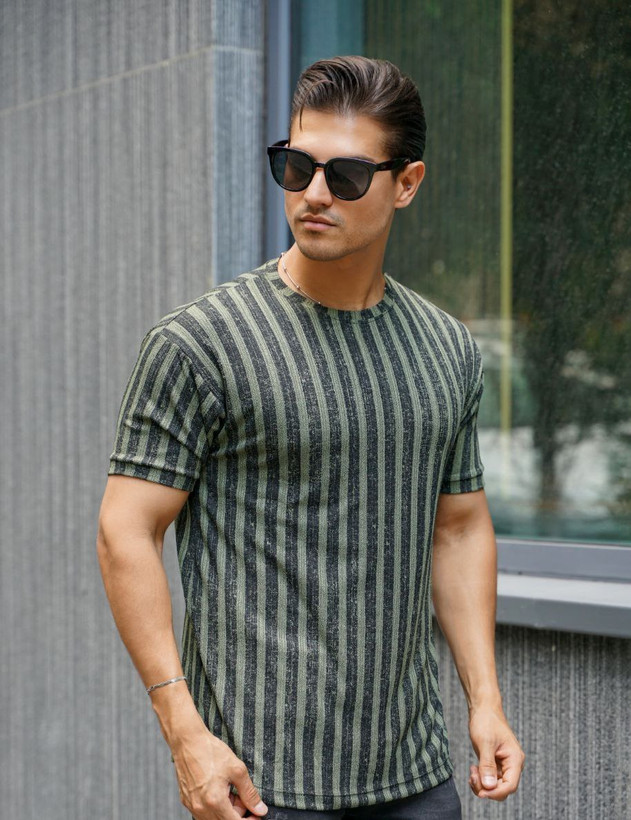 خرید تیشرت بیسکوئیتی راه راه