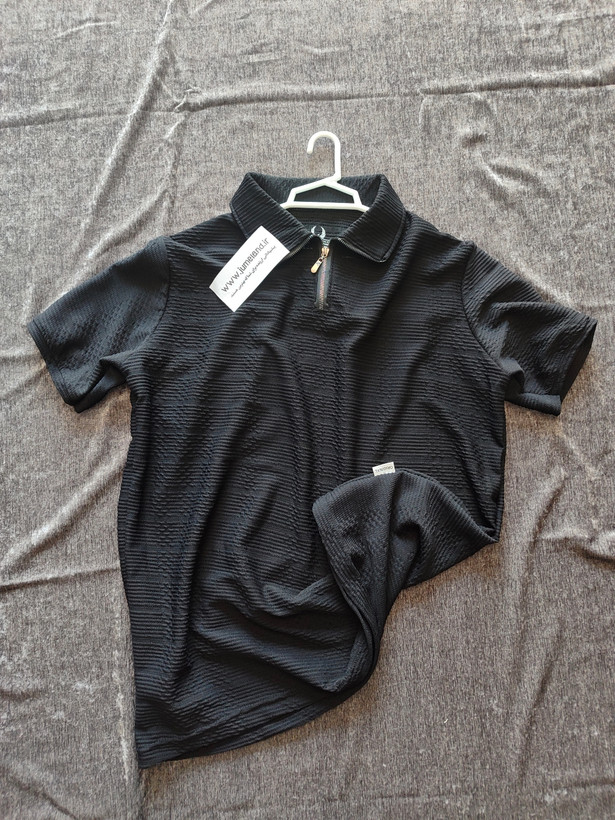 خرید تیشرت مردانه نیم زیپ طرح برجسته