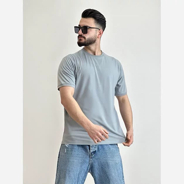 تیشرت بیسیک طوسی