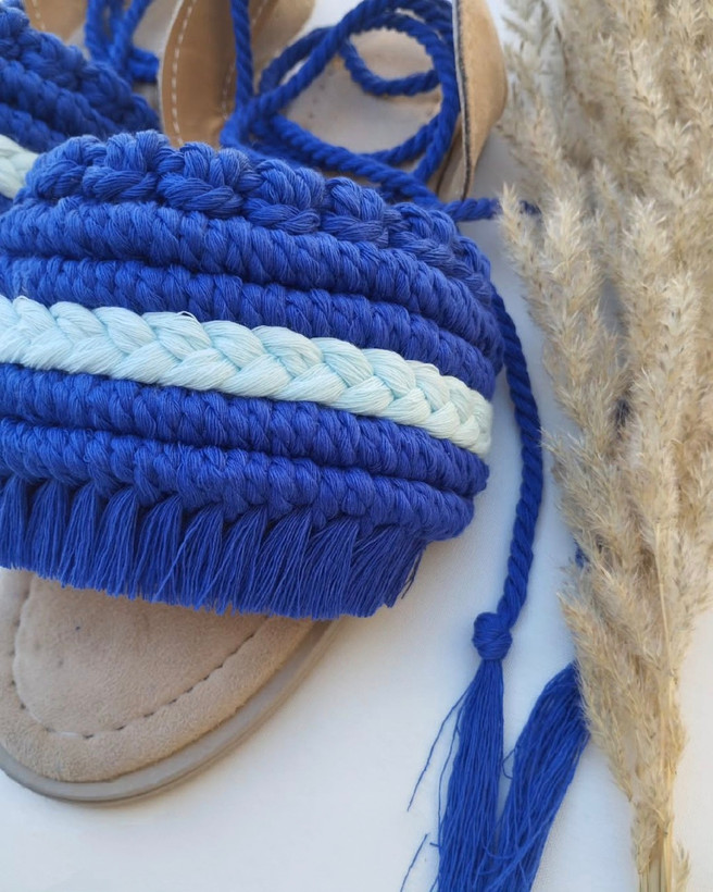 هرید سندل مکرومه بافی بند دار