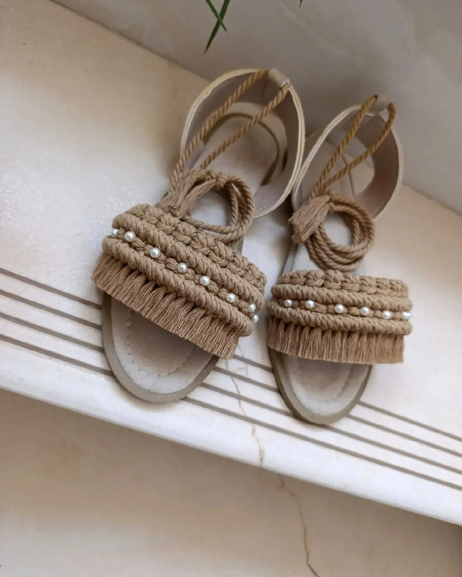 سند مکرومه کرمی بند دار سایز 40