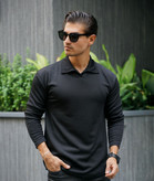 خرید بلوز مردانه مشکی استین بلند