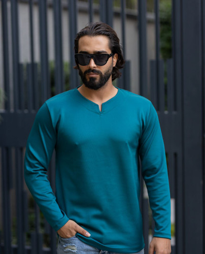 خرید یقه کوبایی آستین بلند مردانه