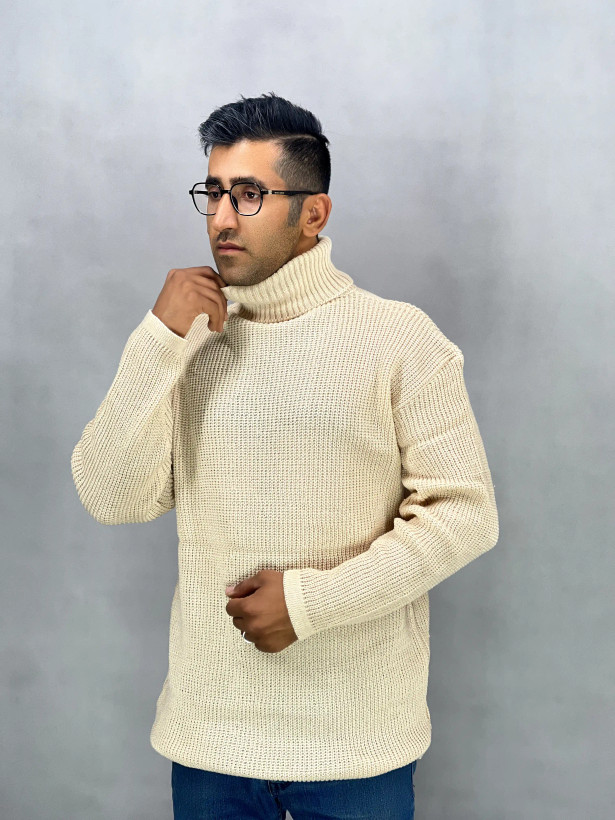 بافت یقه اسکی لش مردانه