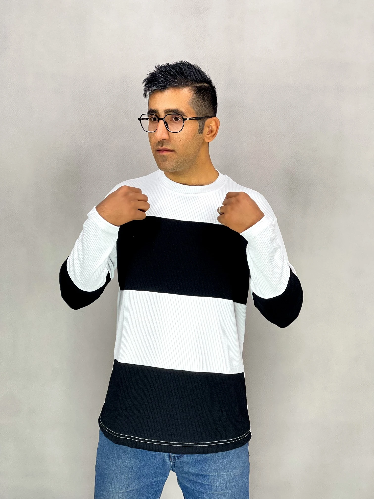 خرید بلوز یقه گرد مراکشی