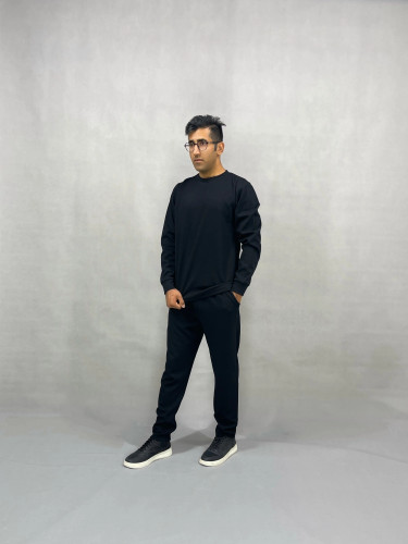 خرید ست بلوز و شلوار بیسکوئیتی مشکی